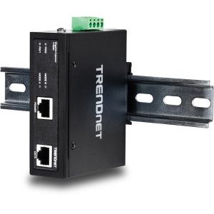 TRENDnet TI-IG30 Industrial Gigabit PoE+ Injector, IP30 rating, DIN-rail or wall mount